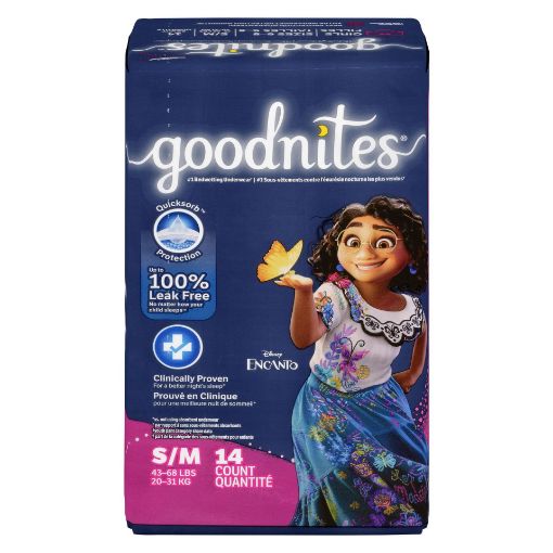 Picture of HUGGIES GOODNITES YOUTH PANTS - GIRL S/M JUMBO 14S                         