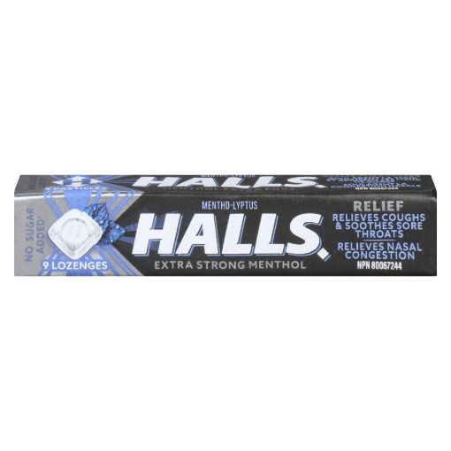 Picture of HALLS LOZENGE - EXTRA STRONG - SUGAR FREE 9S                               