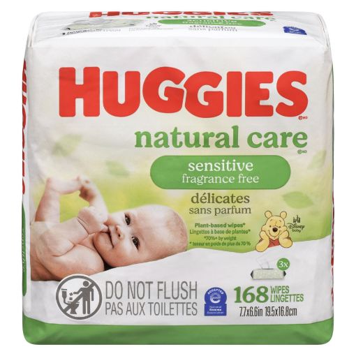 Picture of HUGGIES NATURAL CARE FRAGRANCE FREE BABY WIPES RFT BUNDLE 3PK 56S
