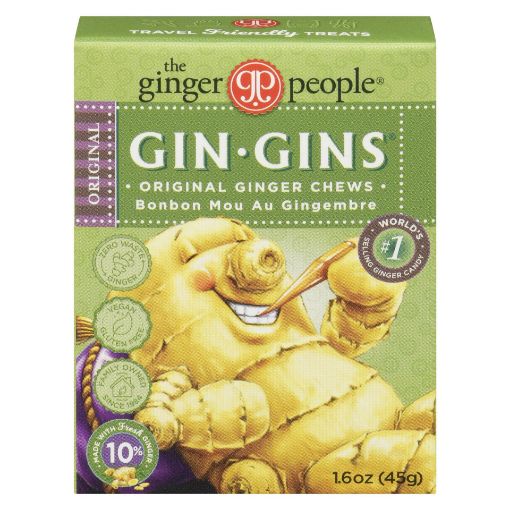 Picture of GINGINS CHEWY GINGER CANDY - ORIGINAL 45GR