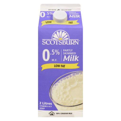 Picture of SCOTSBURN PARTLY SKIM MILK - CARTON 0.5% 2LT 