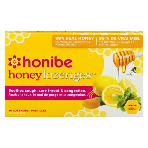 Picture of HONIBE HONEY LOZENGES W/LEMON MENTHOL EUCALYPTUS 10S