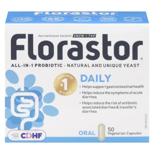 Picture of FLORASTOR DIGESTIVE PROBIOTIC CAPSULES 250MG 50S