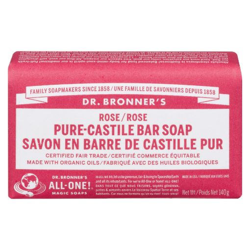 Picture of DR.BRONNER BAR SOAP - ROSE 140GR   