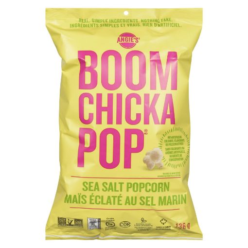 Picture of ANGIES BOOMCHICKAPOP POPCORN - SEA SALT 136GR