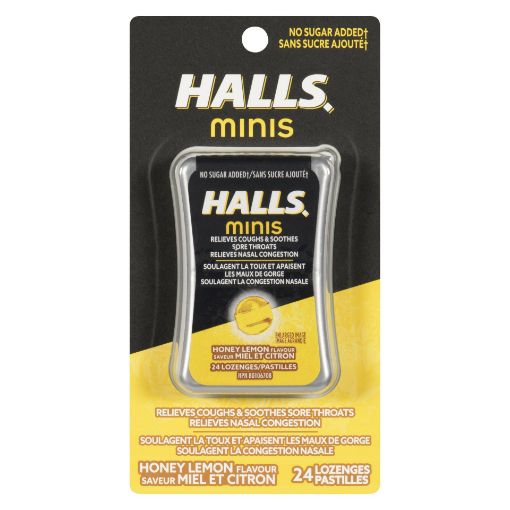 Picture of HALLS MINIS SUGAR FREE HONEY LEMON 24S