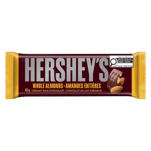 Picture of HERSHEY CREAMY MILK CHOCOLATE ALMOND BAR 43GR                              