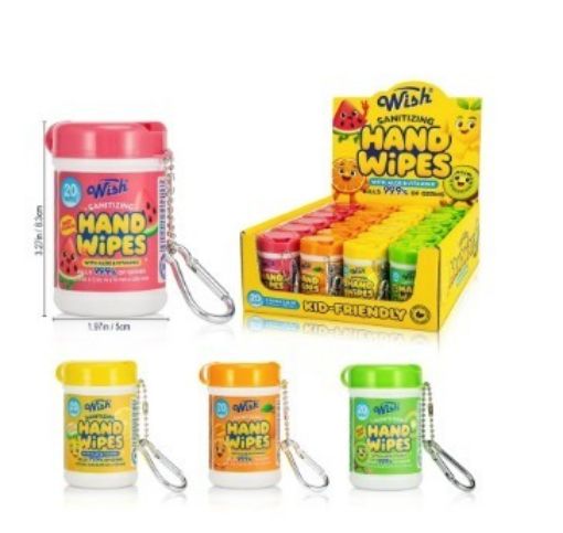Picture of WISH SANITIZING HAND WIPES - ASSORTED 20S