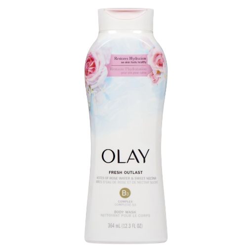 Picture of OLAY BODY WASH - FRESH OUTLAST ROSE WATER SWEET NECTAR 364ML               