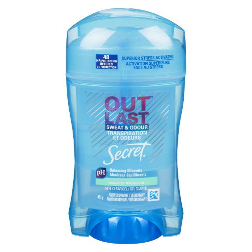 Picture of SECRET OUTLAST AP DEODORANT - UNSCENTED - CLEAR GEL 45GR