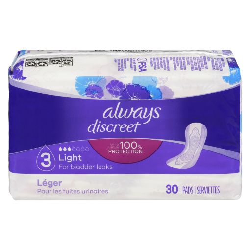Picture of ALWAYS DISCREET PADS - LIGHT 30S
