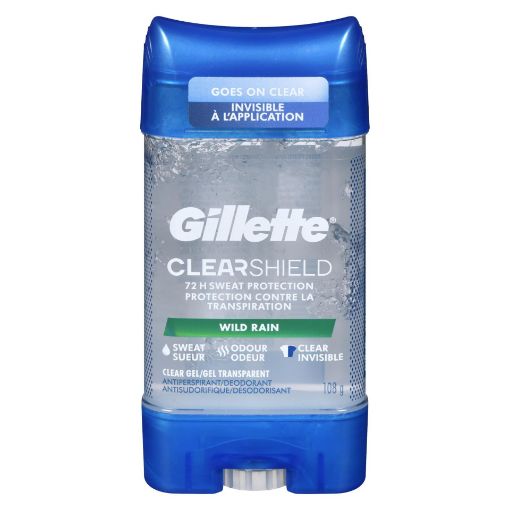 Picture of GILLETTE CLEAR GEL ANTIPERSPIRANT DEODORANT - WILD RAIN 108GR              