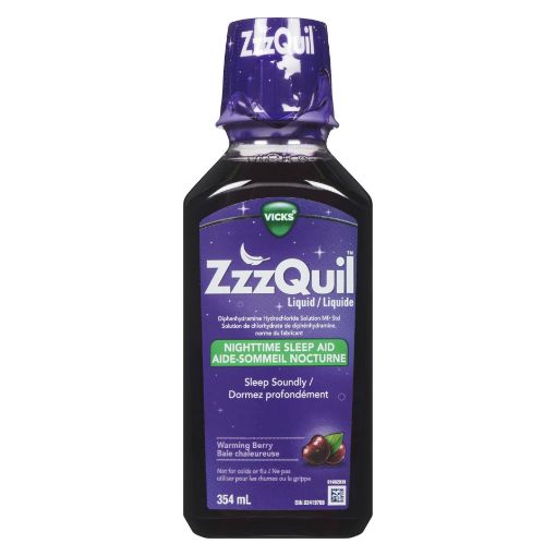 Picture of VICKS ZZZQUIL NIGHTIME SLEEP-AID WARMING BERRY 354ML