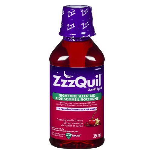 Picture of VICKS ZZZQUIL NIGHTIME SLEEP-AID CALM - VANILLA CHERRY 354ML