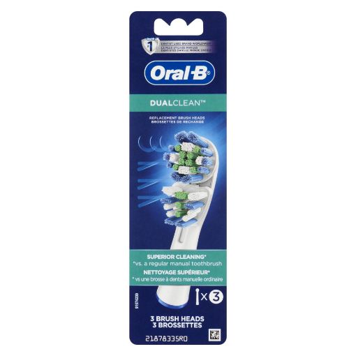 Picture of ORAL-B DUAL CLEAN REPLACEMENT BRUSH HEADS 3S