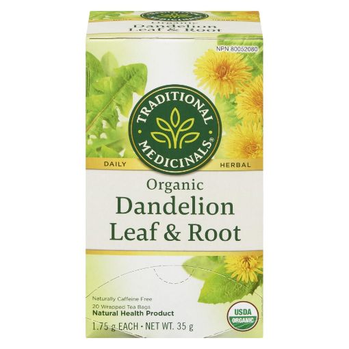 Picture of TRADITIONAL MEDICINALS ORGANIC TEA - DANDELION LEAF AND ROOT 20S               
