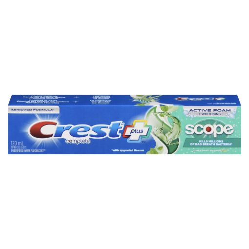 Picture of CREST COMPLETE WHITENING + SCOPE TOOTHPASTE - MINTY FRESH 120ML