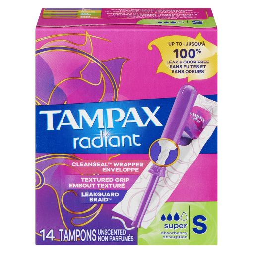 Picture of TAMPAX RADIANT TAMPONS - SUPER 1X 14S