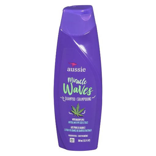 Picture of AUSSIE MIRACLE WAVES HEMP SHAMPOO 360ML                                    