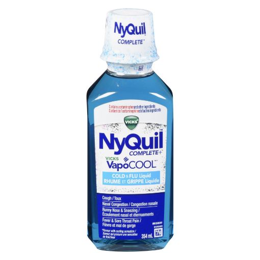 Picture of NYQUIL COMPLETE VAPOCOOL LIQUID COLD and FLU 354ML