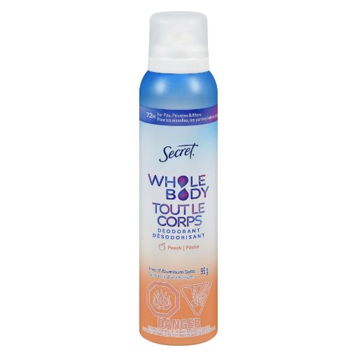 Picture of SECRET WHOLE BODY DEODORANT - PEACH and VANILLA - SPRAY 99GR