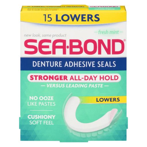 Picture of SEA BOND DENTURE ADHESIVE SEALS - LOWER - MINT 15S