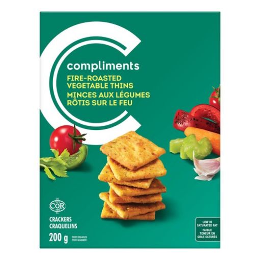 Picture of COMPLIMENTS THINS CRACKERS - FIRE-ROASTED VEGETABLE 200GR