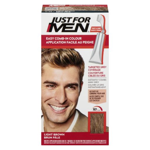 Picture of JUST FOR MEN EASY COMB-IN COLOUR - LIGHT BROWN A-25                        