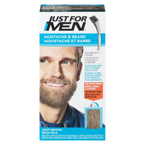 Picture of JUST FOR MEN MUSTACHE and BEARD - LIGHT BROWN M-25