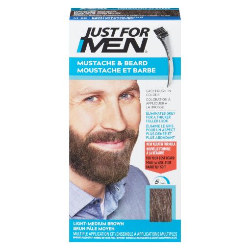 Picture of JUST FOR MEN MUSTACHE and BEARD - LIGHT-MEDIUM BROWN M-30