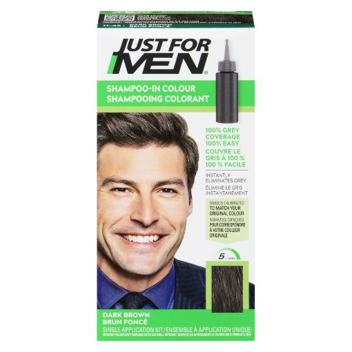 Picture of JUST FOR MEN SHAMPOO-IN COLOUR - DARK BROWN H-45                           