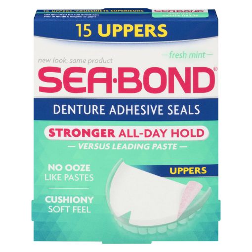 Picture of SEA BOND DENTURE ADHESIVE SEALS - UPPER - MINT 15S