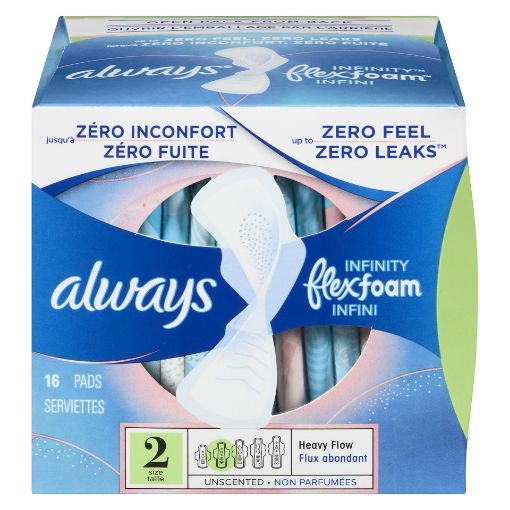 Picture of ALWAYS INFINITY PAD - SZ2 HEAVY FLOW - UNSCENTED 1X 16S