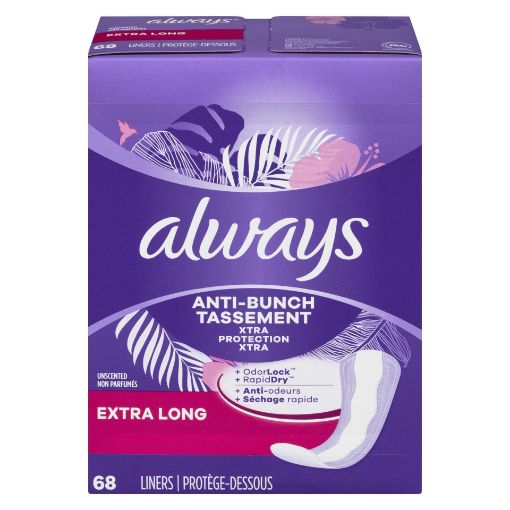 Picture of ALWAYS PANTY LINER - EXTRA LONG - UNSCENTED  2X 68S