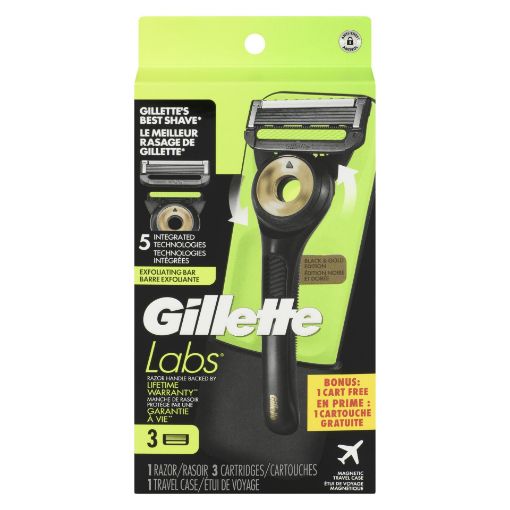 Picture of GILLETTE LABS EXFOLIATING RAZOR BLACK WITH SLIM TRAVEL CASE 1S