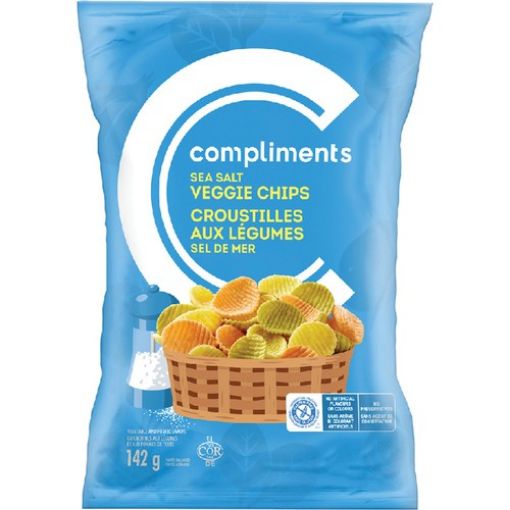 Picture of COMPLIMENTS VEGGIE CHIPS - SEA SALT 142GR