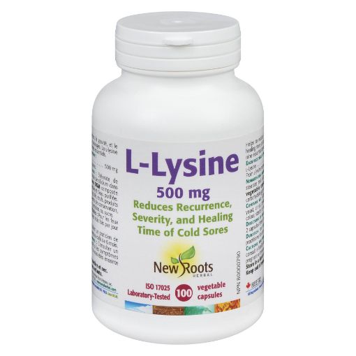 Picture of NEW ROOTS HERBAL L-LYSINE 500MG VEGETABLE CAPSULES 100S