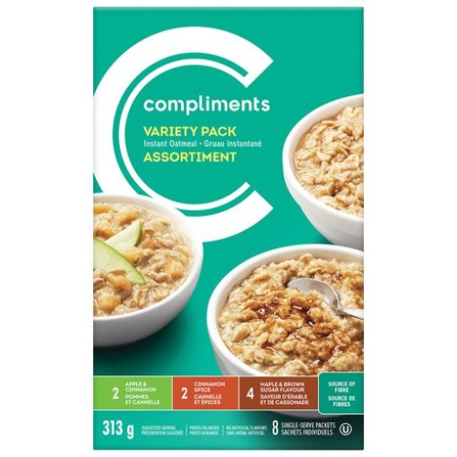 Picture of COMPLIMENTS INSTANT OATMEAL - VARIETY PACK 8S