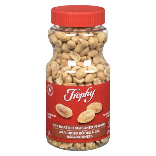 Picture of TROPHY DRY ROASTED PEANUTS - JAR 325GR                                     