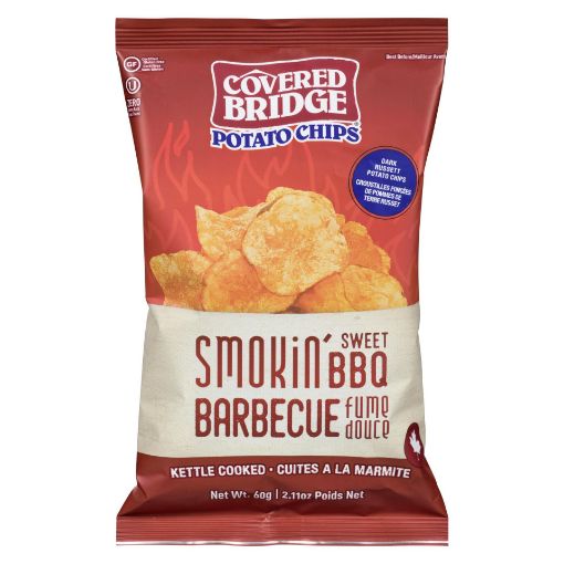 Picture of COVERED BRIDGE POTATO CHIPS - SMOKIN' SWEET BBQ 60GR