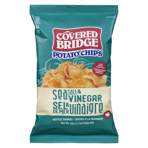 Picture of COVERED BRIDGE POTATO CHIPS - SEA SALT and VINEGAR 60GR