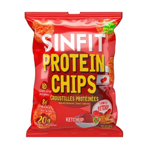 Picture of SINFIT PROTEIN CHIPS - KETCHUP 48GR