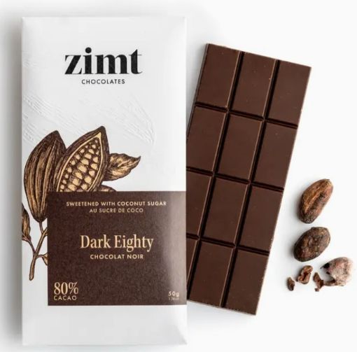 Picture of ZIMT CHOCOLATE BAR - 80% CACAO -  DARK EIGHTY 50GR