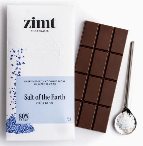 Picture of ZIMT CHOCOLATE BAR - 80% CACAO -  SALT OF THE EARTH 50GR