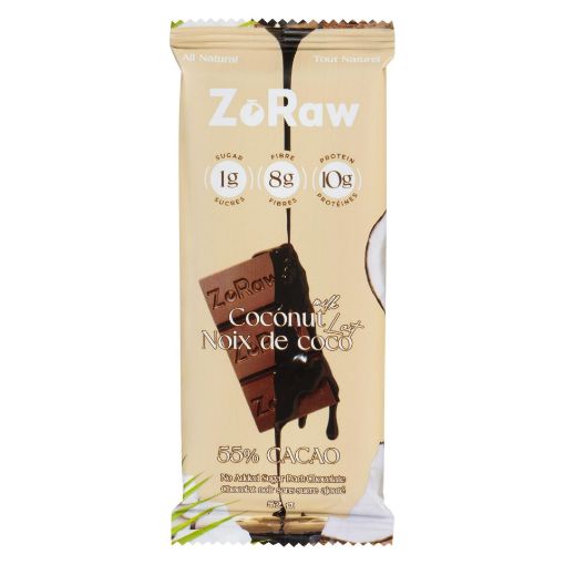 Picture of ZORAW CHOCOLATES COCONUT MILK CHOCOLATE WITH PROTEIN 52GR