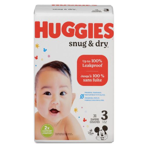 Picture of HUGGIES SNUG AND DRY DIAPERS SIZE 3 JUMBO PACK 31S                         