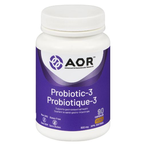 Picture of AOR PROBIOTIC-3 - VEGETABLE CAPSULES 600MG 90S