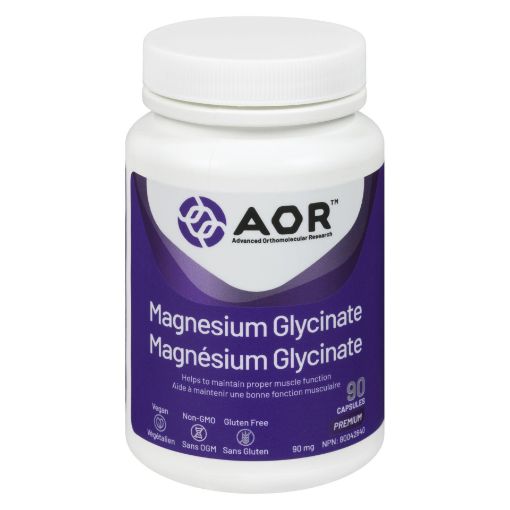 Picture of AOR MAGNESIUM GLYCINATE - VEGETABLE CAPSULES 90MG 90S          