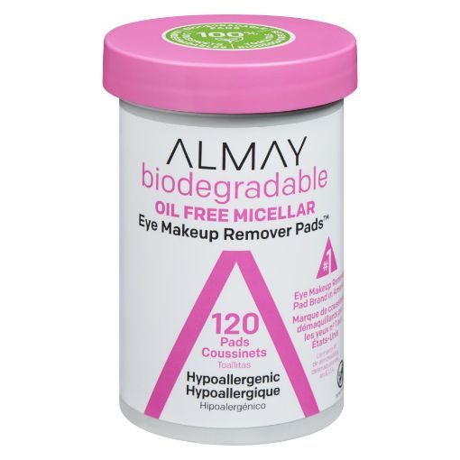 Picture of ALMAY BIODEGRADABLE MICELLAR EYE MAKEUP REMOVER PADS 120S                  