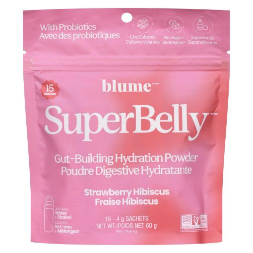 Picture of BLUME SUPERBELLY HYDRATION POWDER - STRAWBERRY/HIBISCUS 60GR